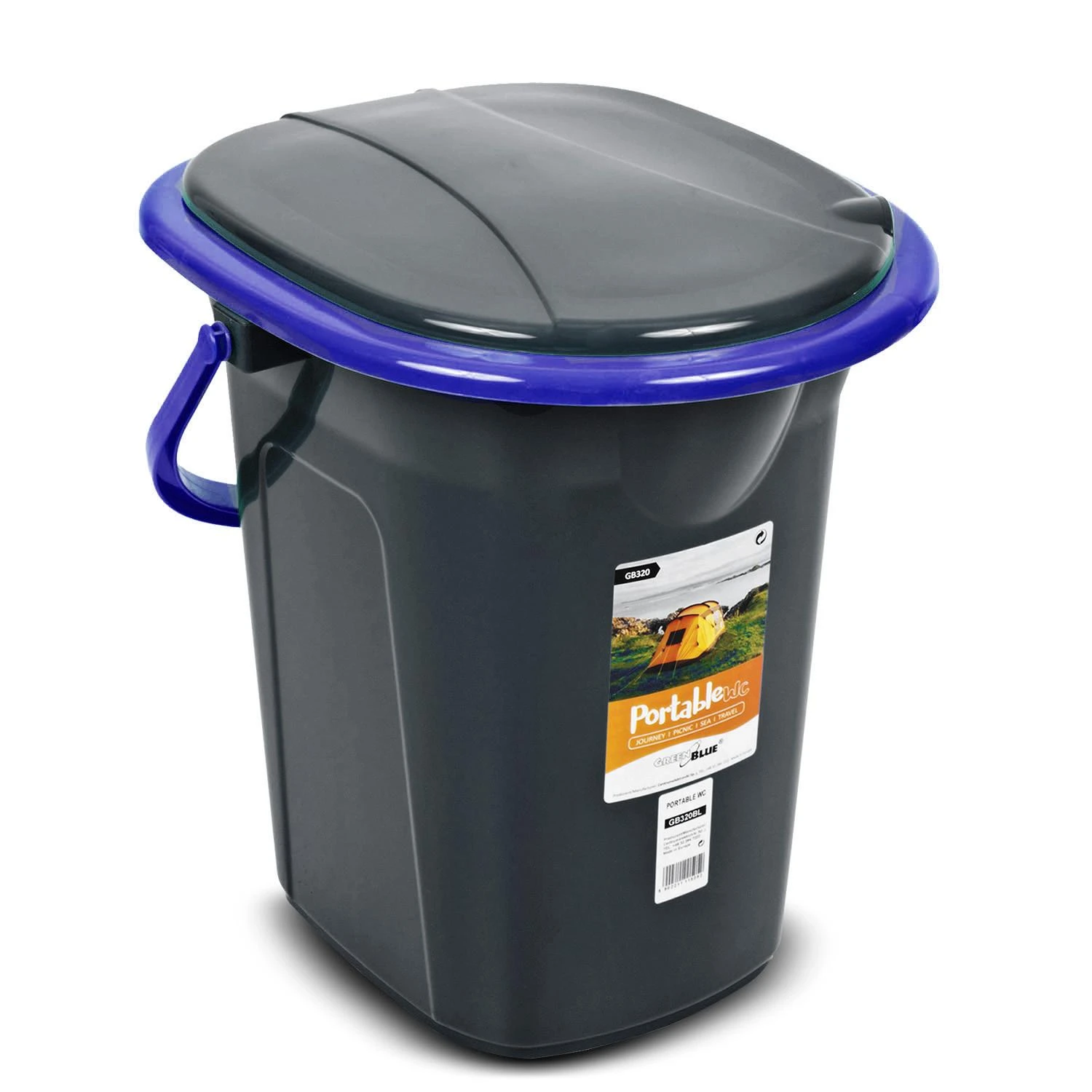 GreenBlue GB320BB nešiojamas kelioninis tualeto kibiras 19L maks. 130 kg