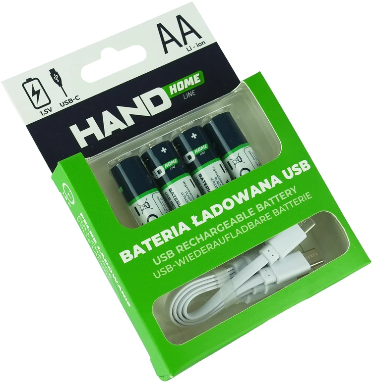 Plastrol Bateria ładowana usb-c, 2600mwh, 4xaa