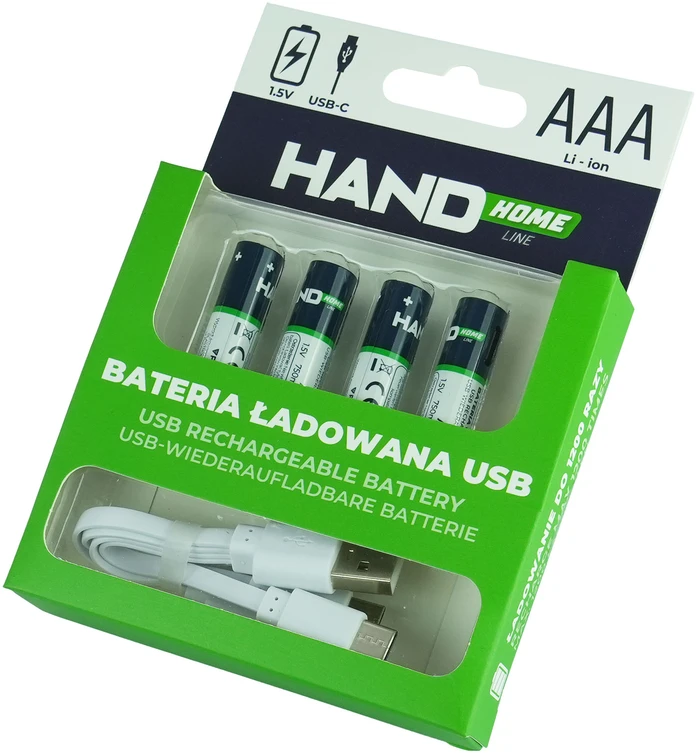 Plastrol Bateria ładowana usb-c, 750mwh, 4xaaa