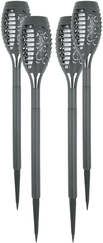 Hand Light Lampa ogrodowa solarna pochodnia 12led; 1500k (komplet 4 vnt)
