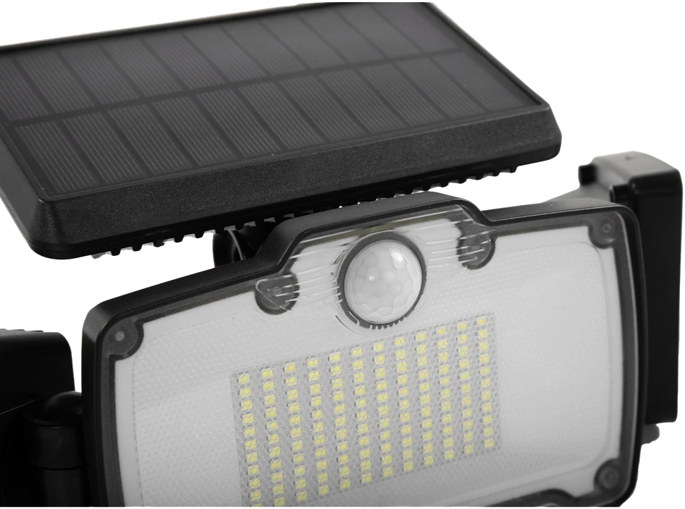 HAND Light Lampa ścienna solarna 3x panel 218 led su pultu , czujnik ruchu, zmierzchu – 4w ; 500lm – ip65