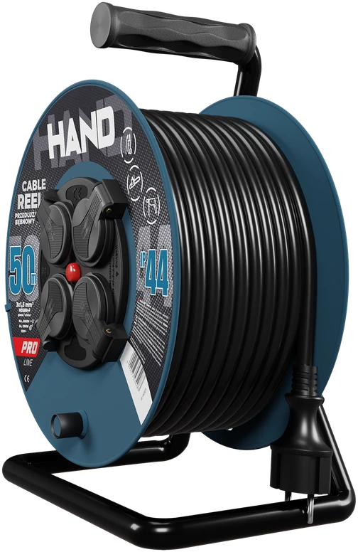 Hand Pro Plastrol Būgninis ilgintuvas 50m 3×1,5mm 16A / 3680W / IP44