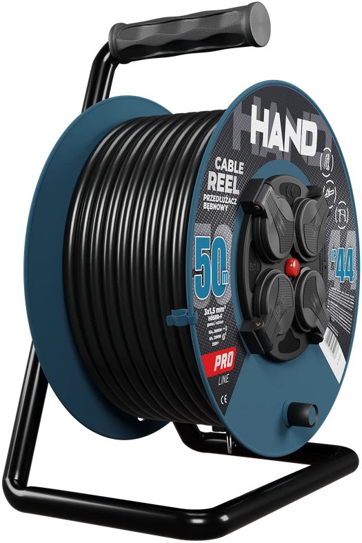 Hand Pro Plastrol Būgninis ilgintuvas 50m 3×1,5mm 16A / 3680W / IP44