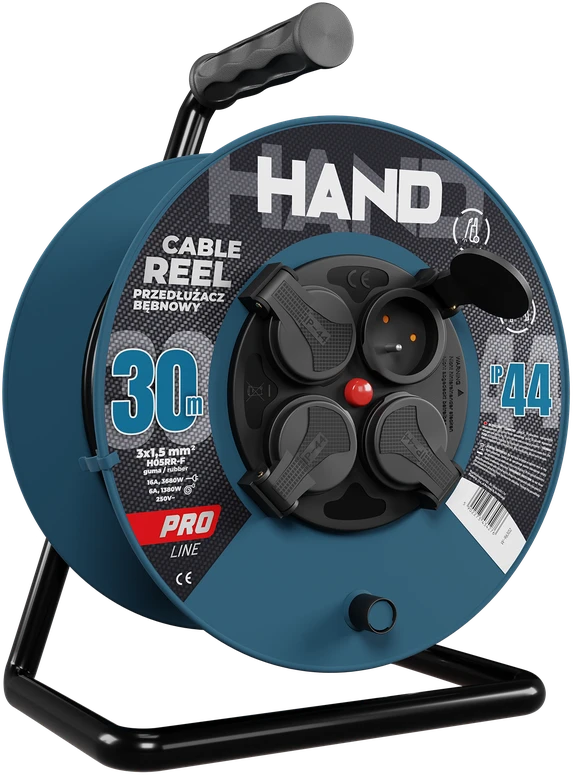 Hand Pro Plastrol HAND BŪGNINIS ILGINTUVAS 30m 3×1,5mm 16A / 3680W / IP44