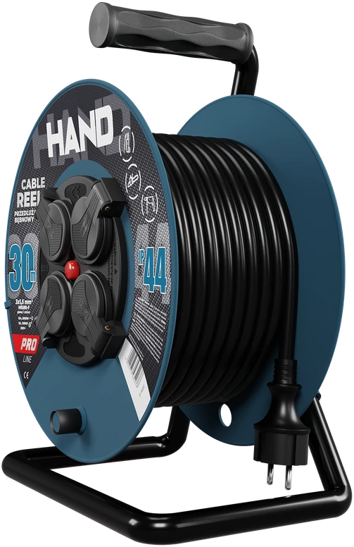 Hand Pro Plastrol HAND BŪGNINIS ILGINTUVAS 30m 3×1,5mm 16A / 3680W / IP44