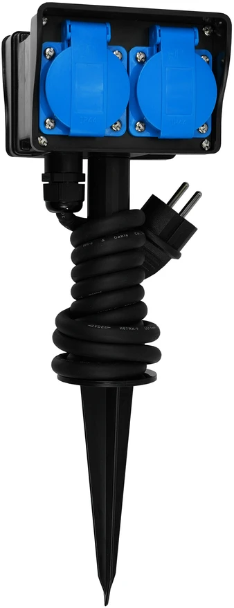 Hand Pro Sodo ilgintuvas keturgubas įkalamas, guminis, 3×1,5mm, 1,5m, IP44, prancūziškas lizdas