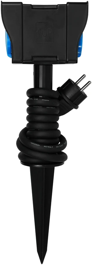 Hand Pro Sodo ilgintuvas keturgubas įkalamas, guminis, 3×1,5mm, 1,5m, IP44, prancūziškas lizdas