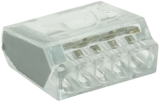 HAND Szybkozłączka pięciokrotna do przewodów sztywnych, 24a, 0,75-2,5mm2, 450v ac