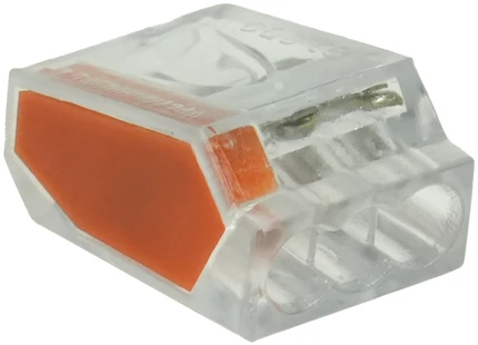 HAND Szybkozłączka trzykrotna do przewodów sztywnych, 24a, 0,75-2,5mm2, 450v ac