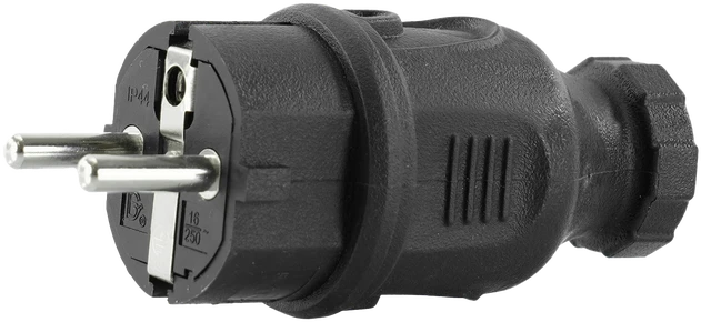 HAND Wtyczka ip44, 2p+su, 16a, juoda