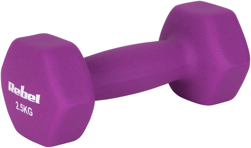 Hantelki Ketaus neopreno hanteliai HEX 2x2,5kg, REBEL ACTIVE