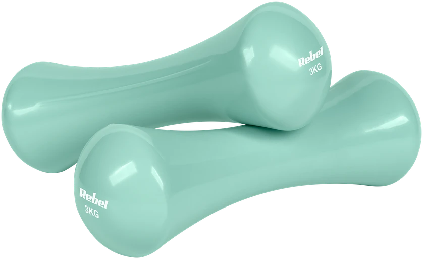 >>>Ketaus vinilo hantelių rinkinys 21 kg (2x0.5kg + 2x1 kg + 2x2 kg + 2x3 kg + 2x4 kg), REBEL ACTIVE