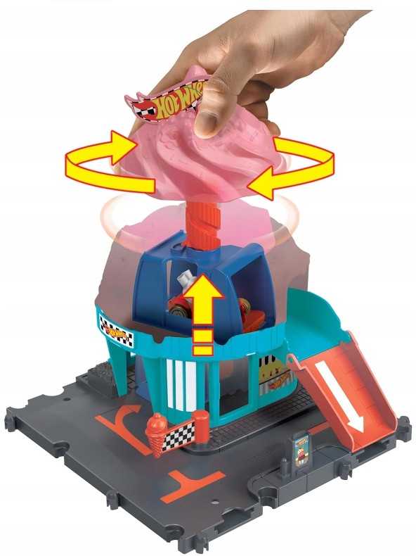 „Hot Wheels“ ledo ritulio trasa „Downtown Ice Kreminis Swirl“ HTN77 Mattel