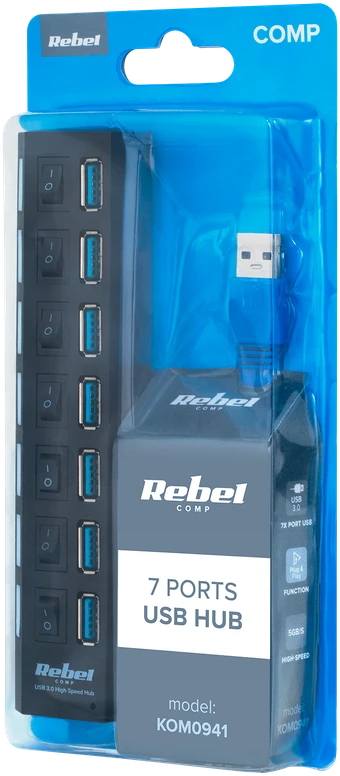 Rebel Adapteris HUB USB 3.0 7