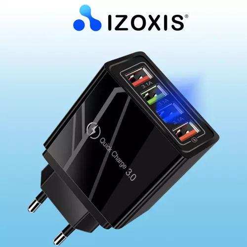4x USB 3.0 Izoxis 19165 sieninis įkroviklis