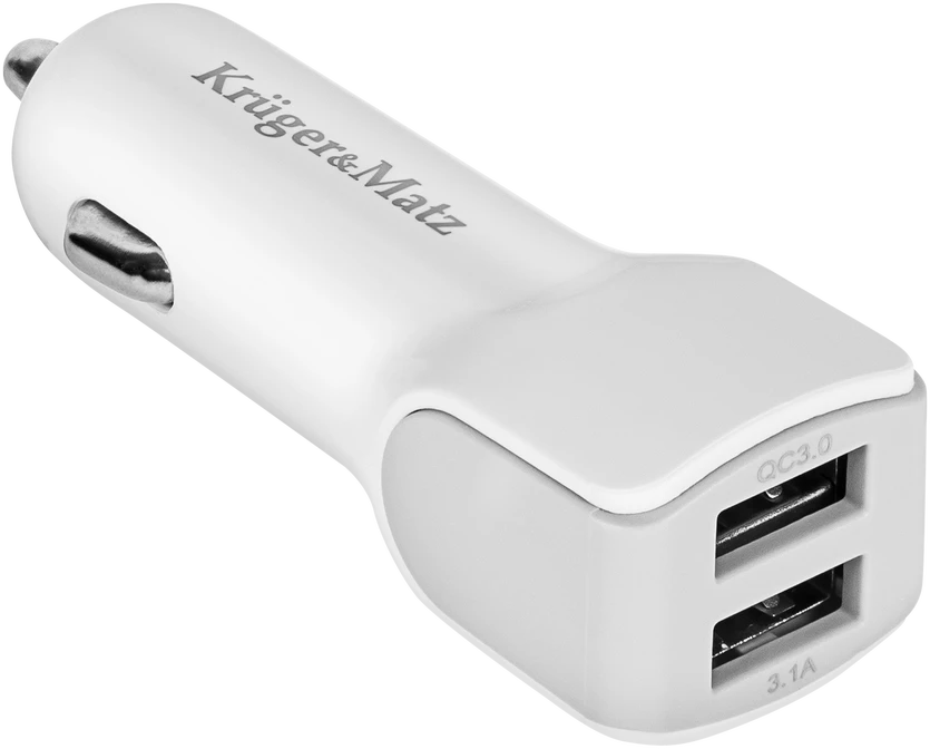 Kruger & Matz 2xUSB 2400 mA automobilinis įkroviklis