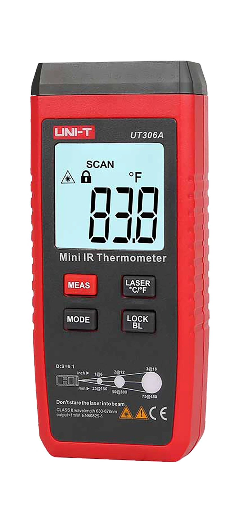 Infraraudonųjų spindulių temperatūros matuoklis Uni-T UT306A