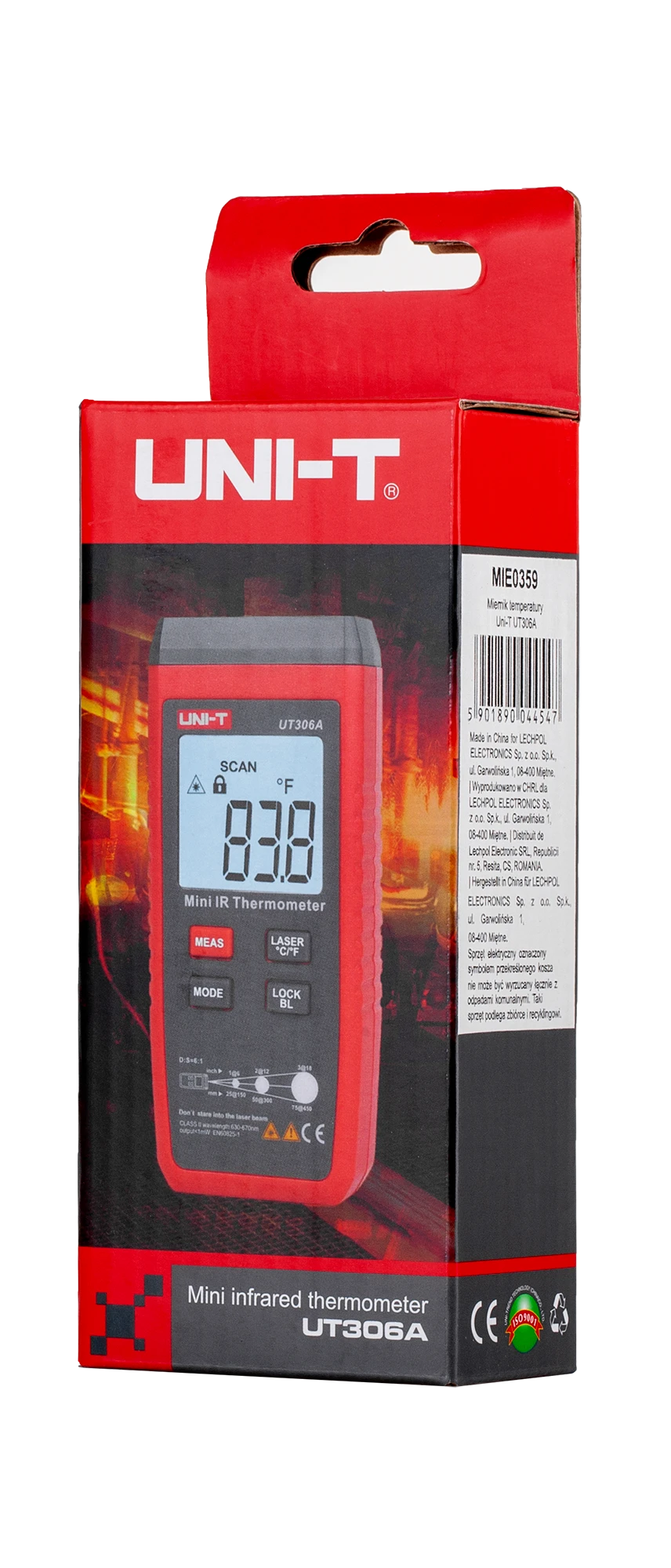 Infraraudonųjų spindulių temperatūros matuoklis Uni-T UT306A