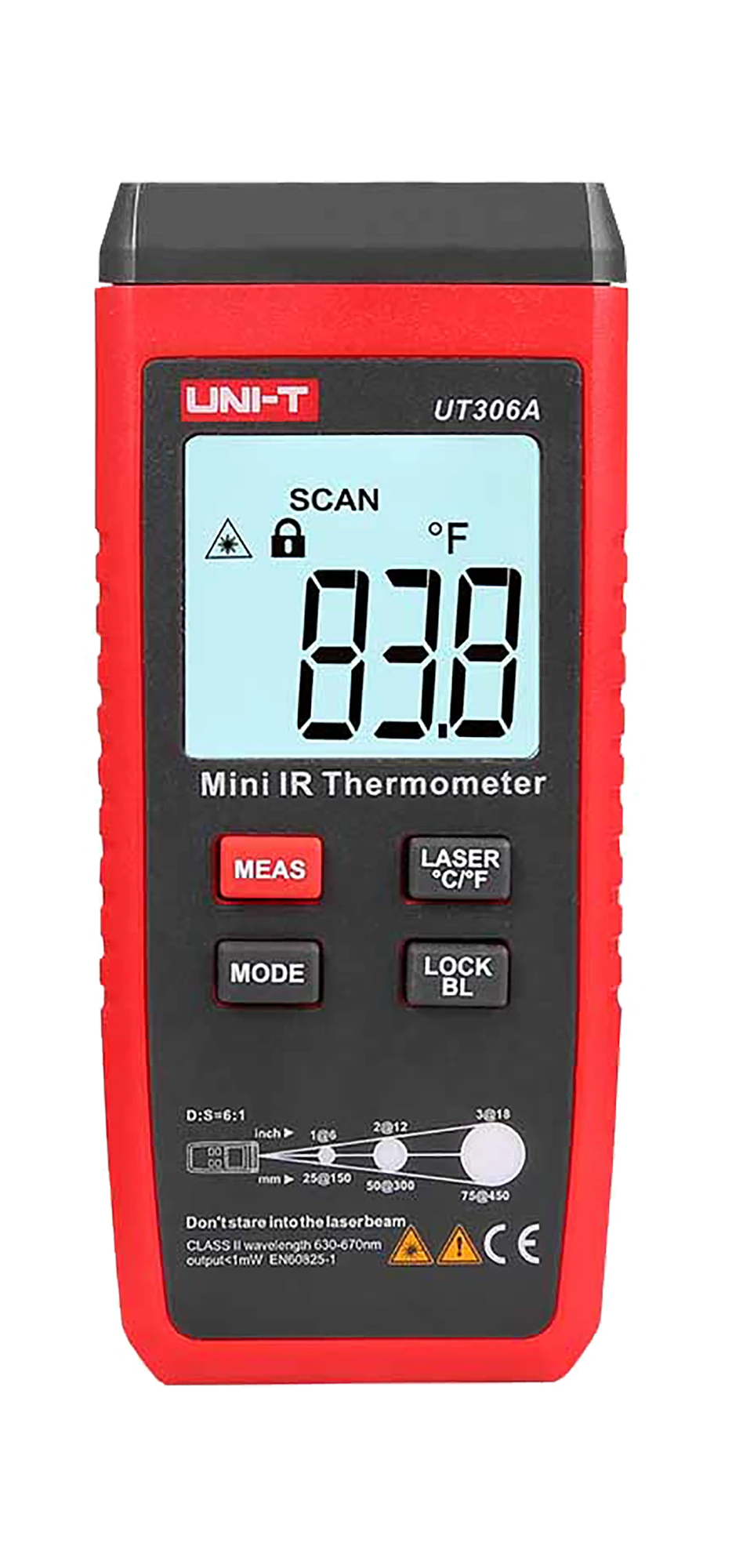 Infraraudonųjų spindulių temperatūros matuoklis Uni-T UT306A