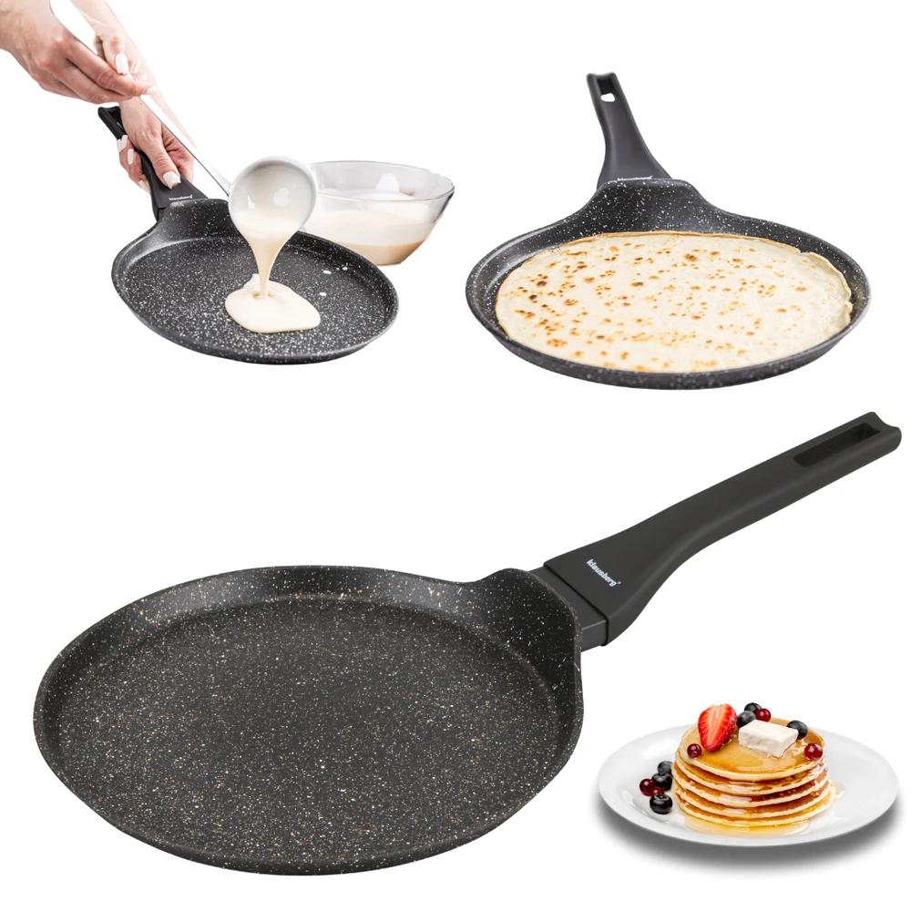 Keptuvė Blynų kepimo forma 24 cm, marmurinė nelimpanti danga, aliuminis, indukcinė, Klausberg, kb-7957