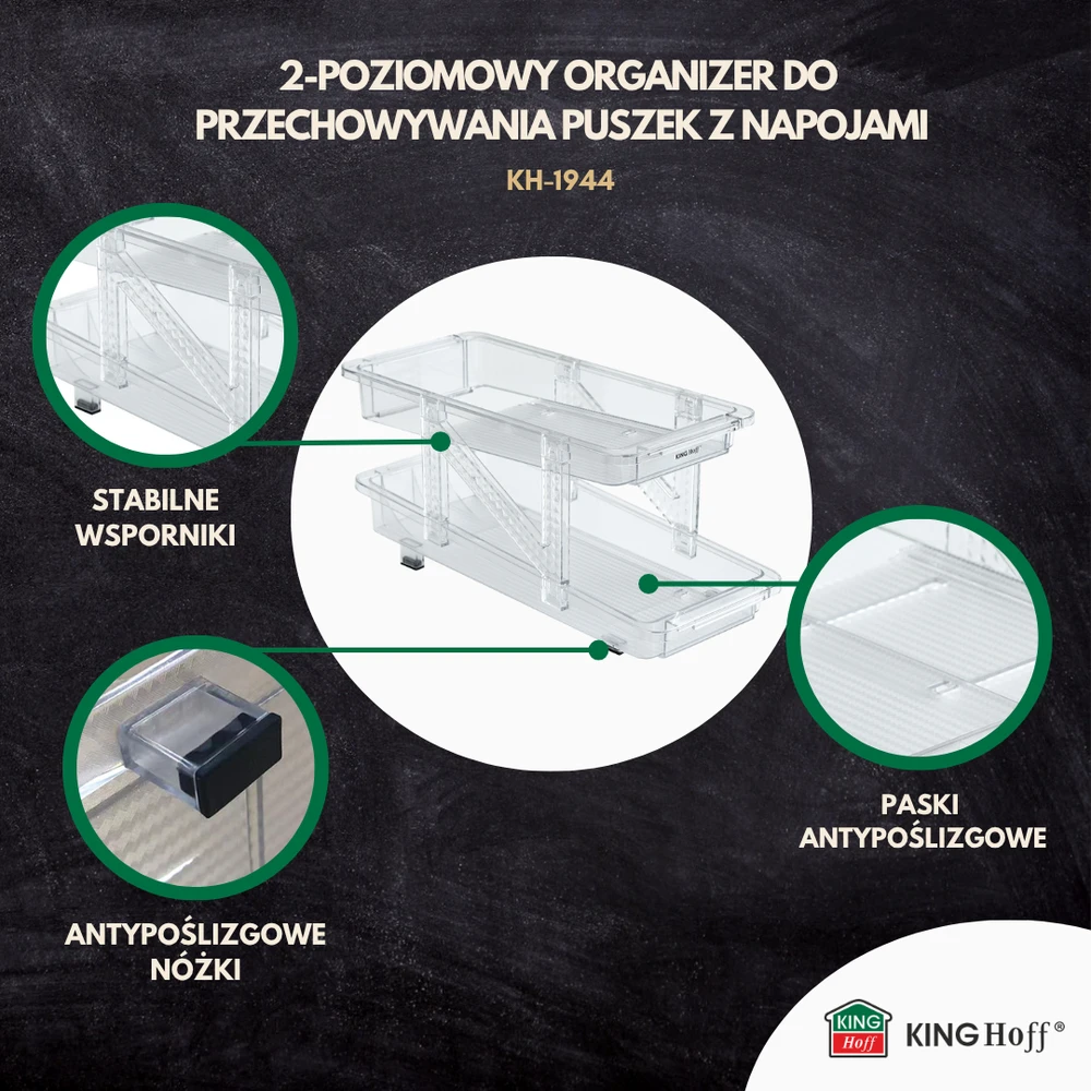 Organizer Skardinės organizatorius, 2 pakopų, kinghoff, kh-1944 m