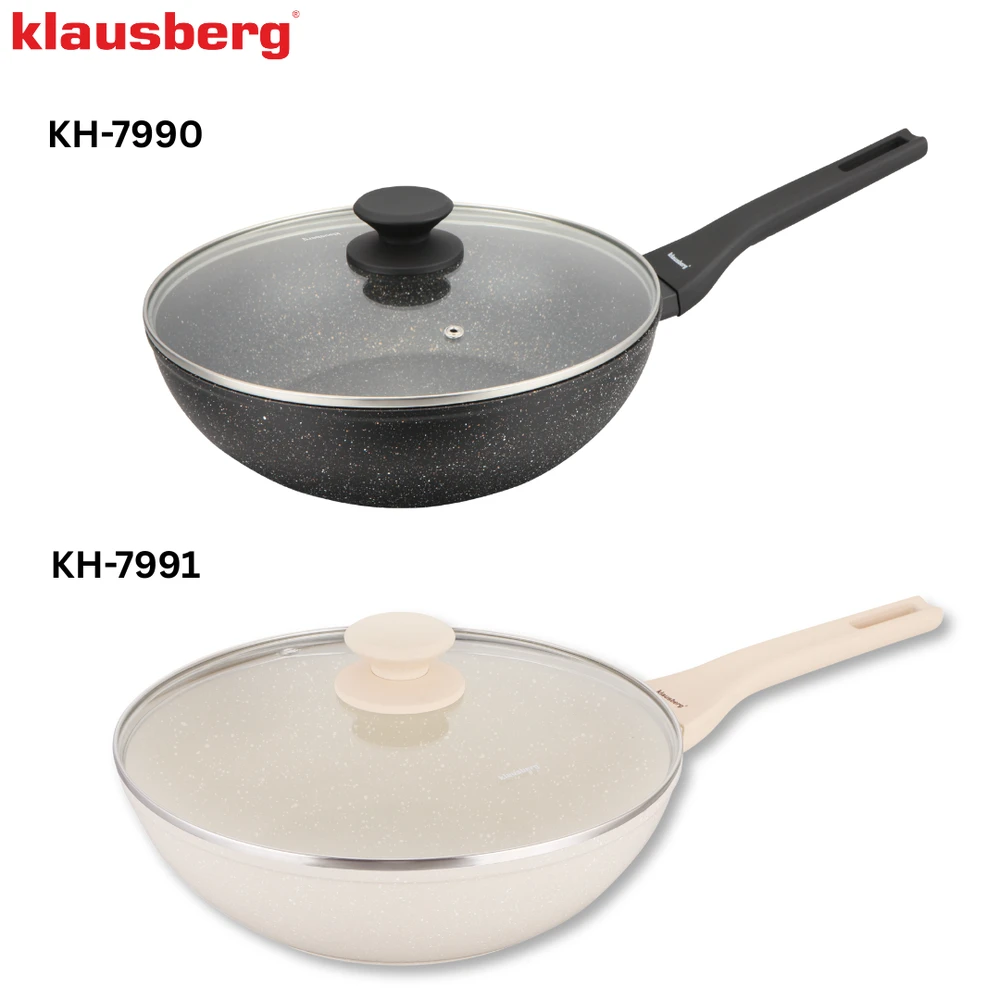 Keptuvė Marmurinė vok keptuvė 28 cm su dangčiu, klausberg KB-7990
