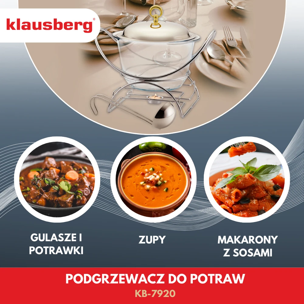 Podgrzewacz Maisto šildytuvas, stiklinis, nerūdijančio plieno, 4 l, Klausberg, kb-7920