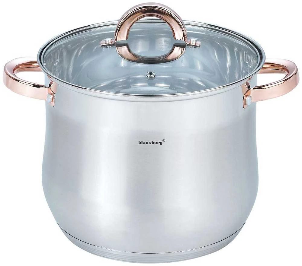 Plieninis puodas su dangčiu, 7,0 l, 22 cm skersmuo, Klausberg, kb-7792
