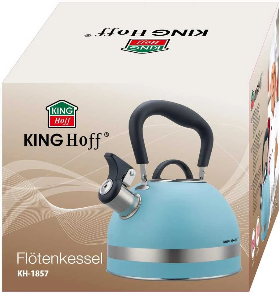 King Hoff Švilpiantis virdulys, 1,8 l, nerūdijančio plieno, mėlynas, kinghoff, kh-1857