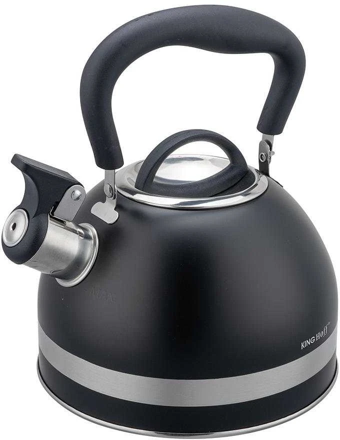 Juodas 1.8l virdulys su švilpuku