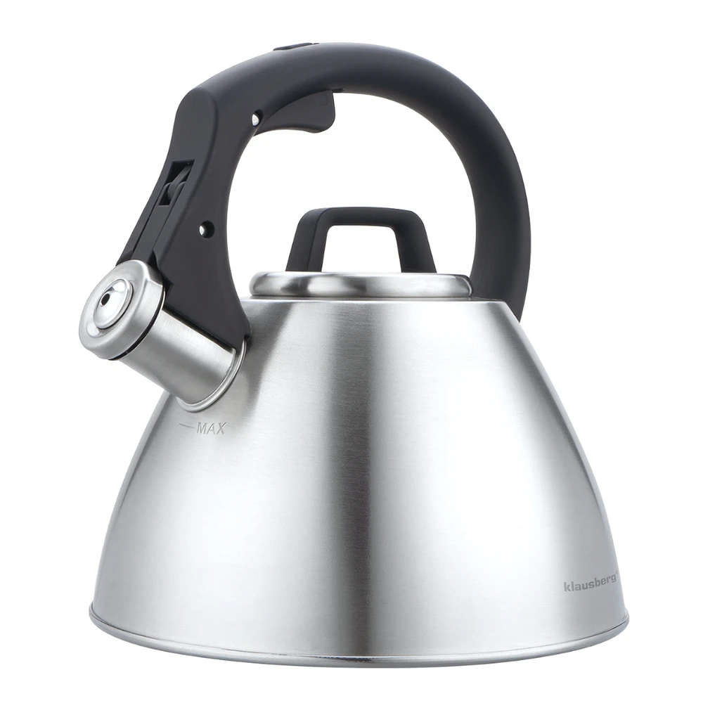 Virdulys, 2,5 l plieno virdulys su švilpuku ir minkšta rankena, Klausberg kb-7951