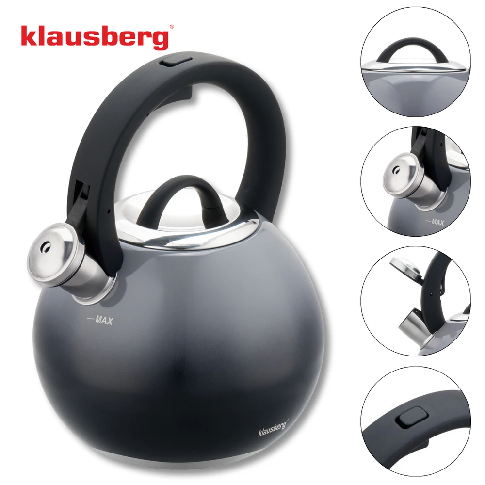 Virdulys, Plieninis virdulys 3 l grafito blizgesio, klausberg KB-7955