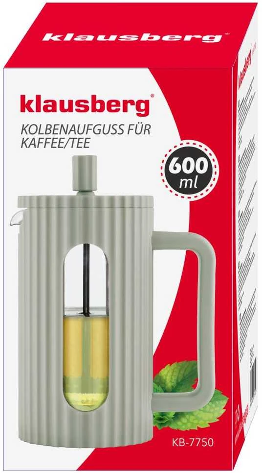 Klausberg Zaparzacz Kavos/arbatos virimo aparatas su presu, talpa 0,60 l, alyvuogių spalvos kb7750