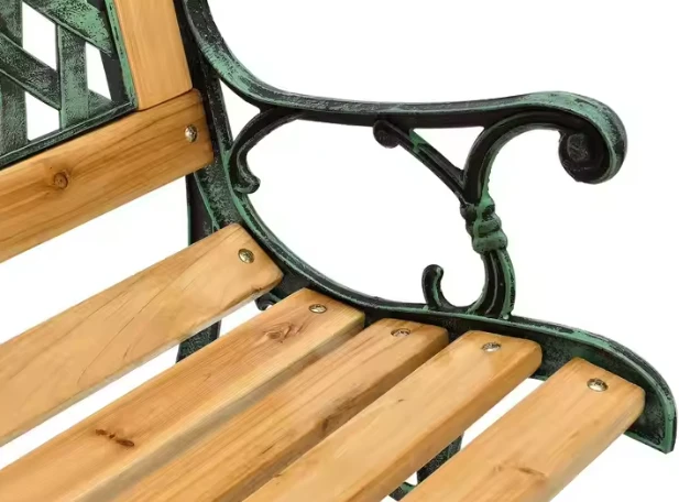 Sodas suoliukas Lean iš tuopos medienos ir metalo, 125 cm