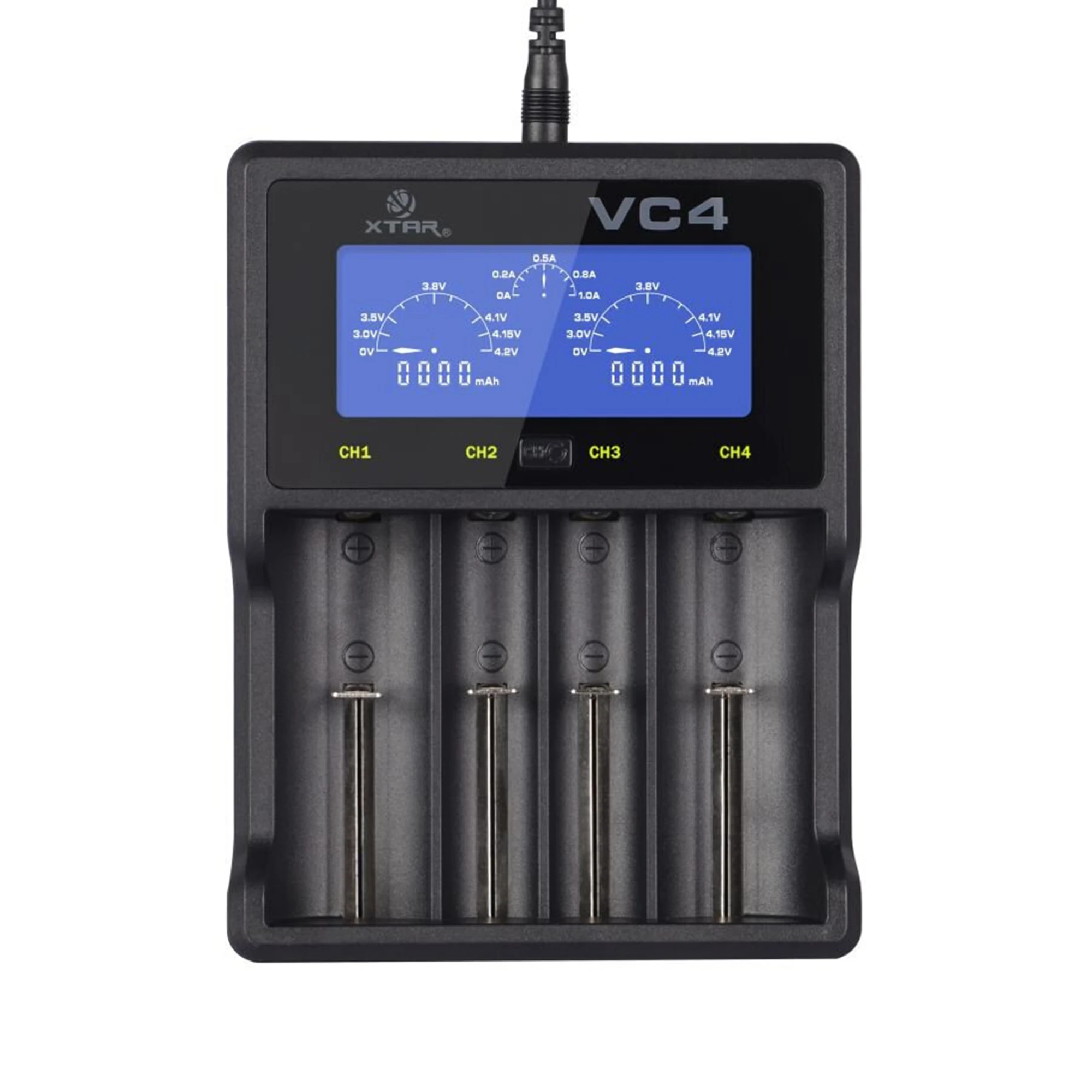 Baterijų įkroviklis XTAR VC4 18650 AA AAA elementam ni-MH li-ion 4 vietų 
