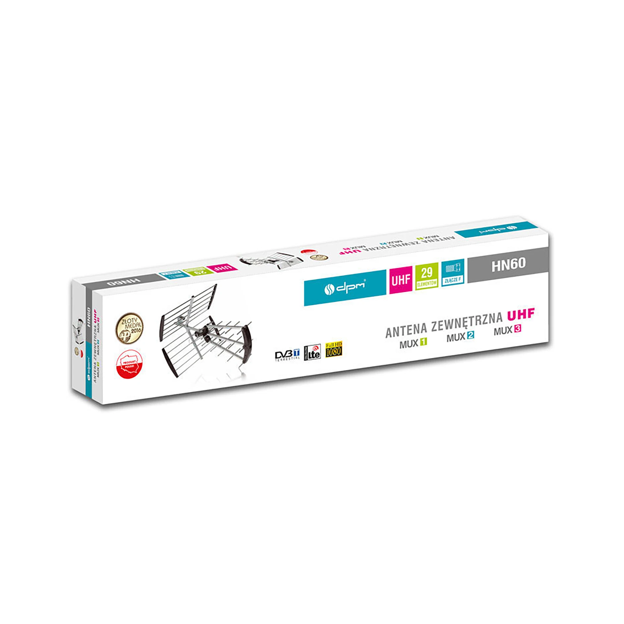 Oem Kryptinė antena DVB-T / DVB-T2 DPM HN60 su LTE filtru, 29 elementai, be stiprintuvo