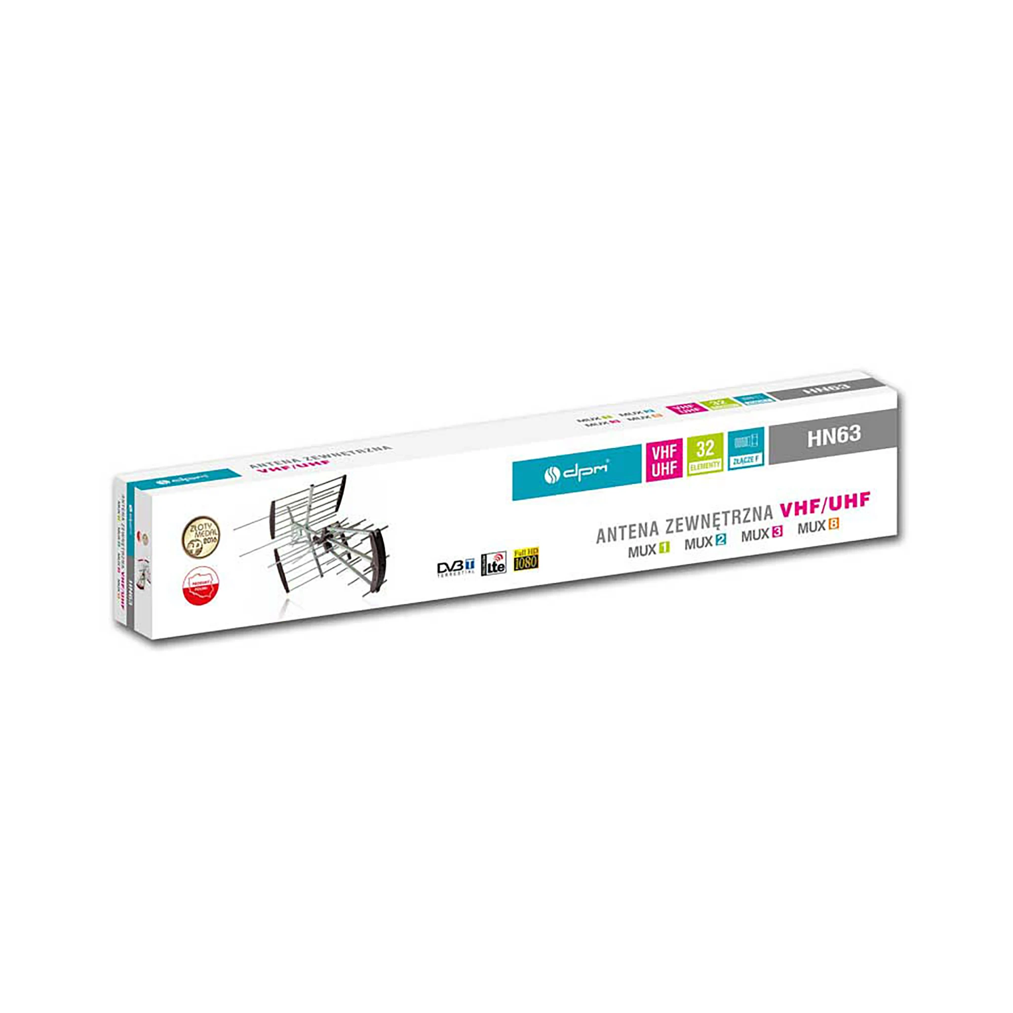 Huawei Oem Kryptinė antena DVB-T / DVB-T2 DPM HN63 su LTE filtru, 32 elementai, be stiprintuvo