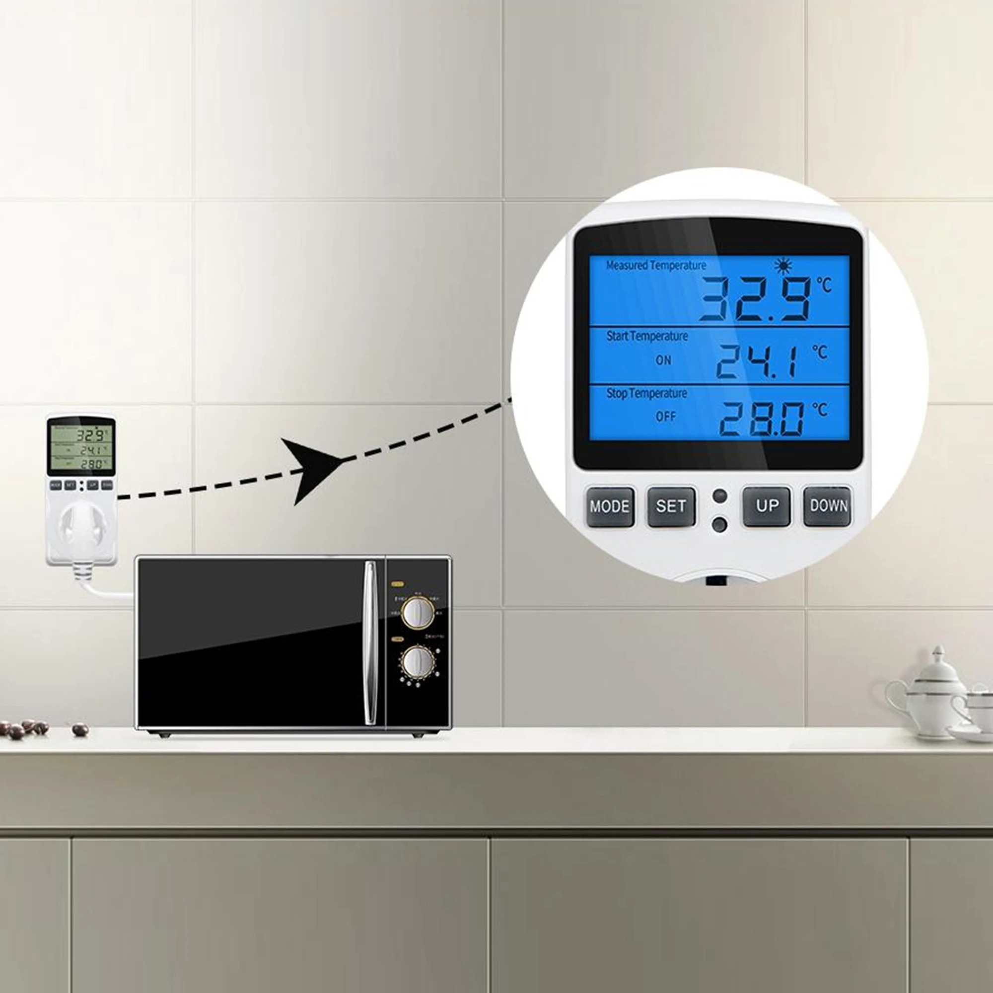 Eurokomp Oem Termostatas su lizdu 230V E6185