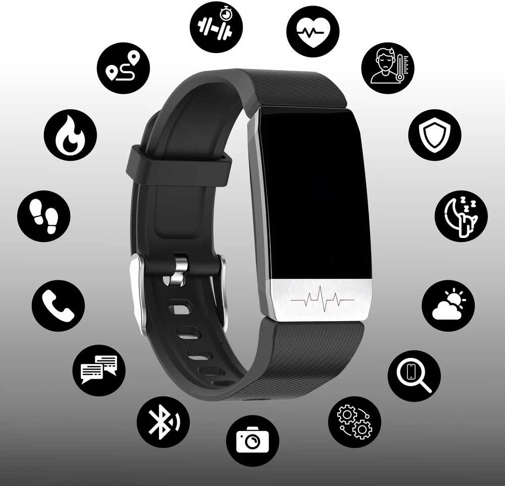 Smartwatch Išmanusis laikrodis Išmanusis laikrodis išmanioji apyrankė sportinis laikrodis pl programėlė pranešimai sportas miegas