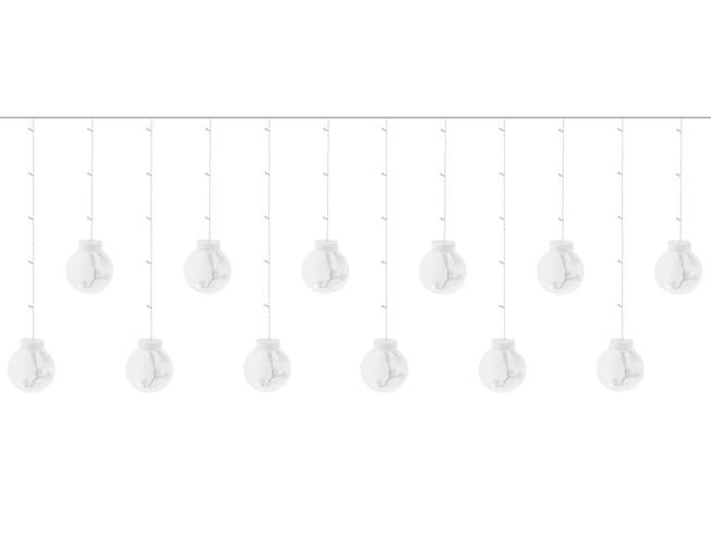 Iso Trade Nuotoliniu būdu valdoma LED lempučių girlianda - užuolaida (108 LED, šiltai balta)