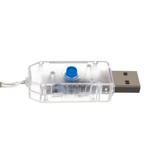 Iso Trade Apvalių lempučių girlianda užuolaida 108LED USB - šaltai balta