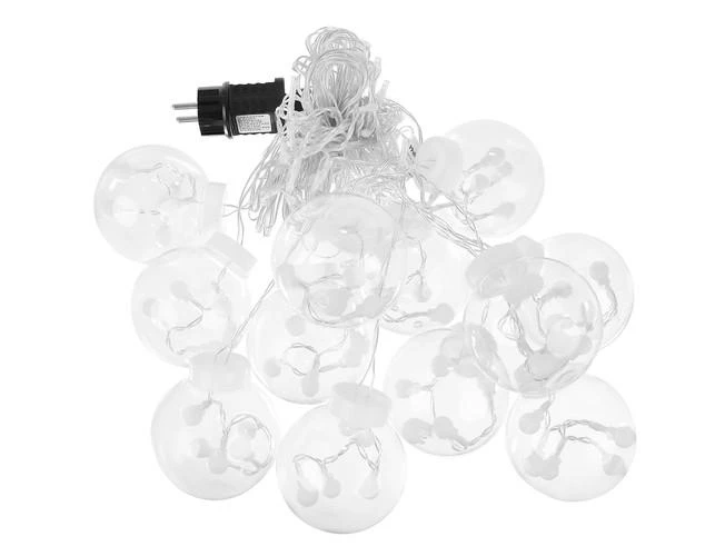 Iso Trade Apvalių lempučių girlianda užuolaida 108LED USB - šaltai balta