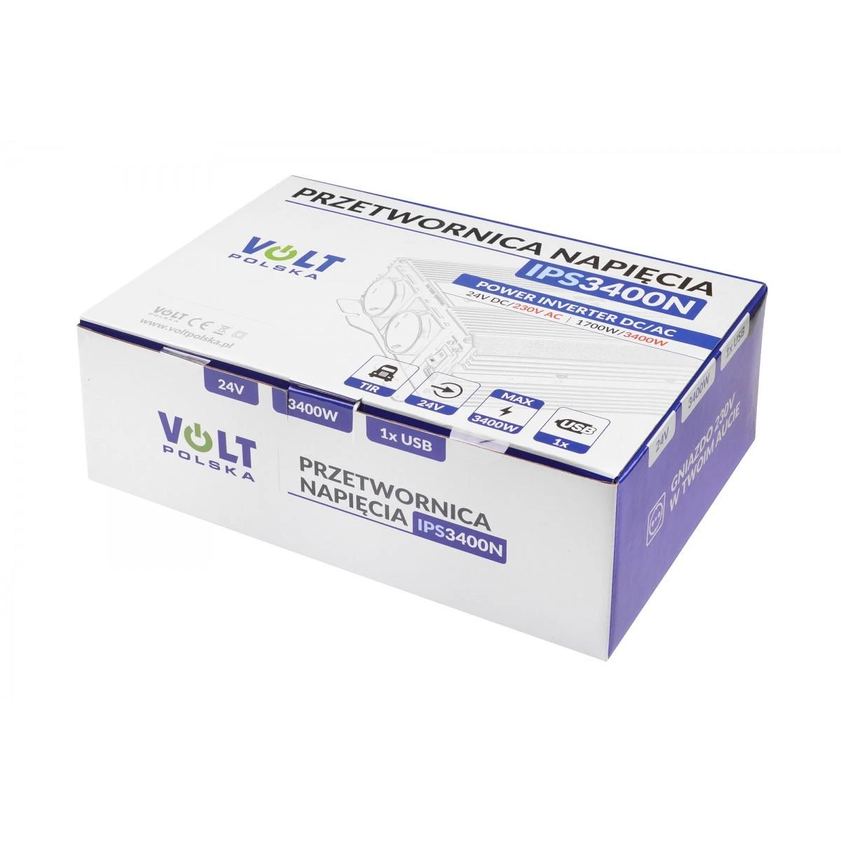 Volt Myk Auto Įtampos keitiklis 24/230V (1700/3400W)