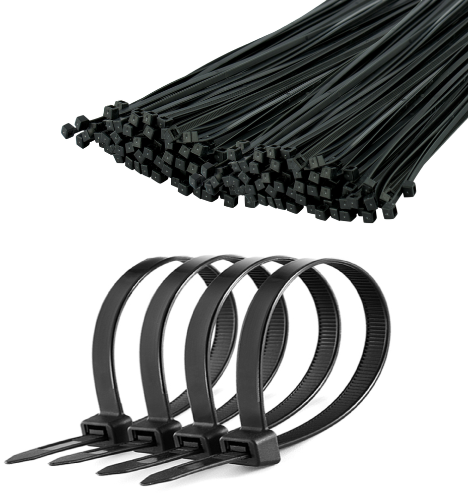 Kabelio raištis 2.5 mm/10 cm juodas Cabletech 100vnt.
