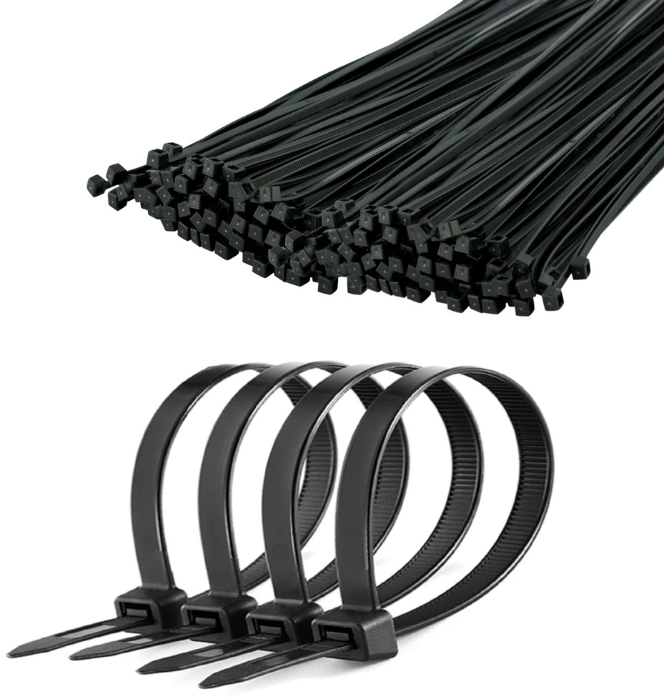 Cabletech laidų tvirtinimo dirželiai 3.6mm 20cm Juoda