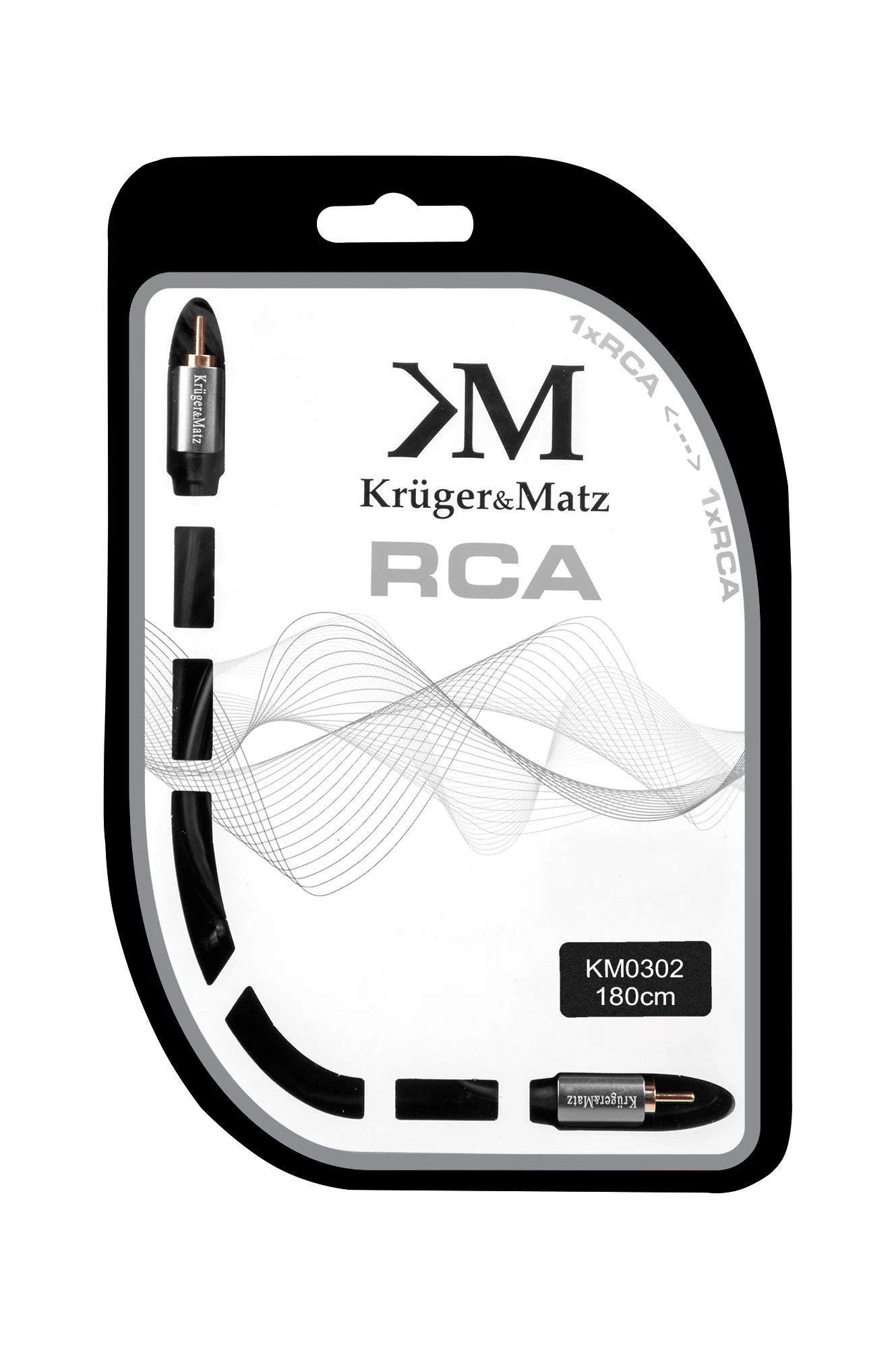 Kruger & Matz RCA - RCA kabelis 1.8m
