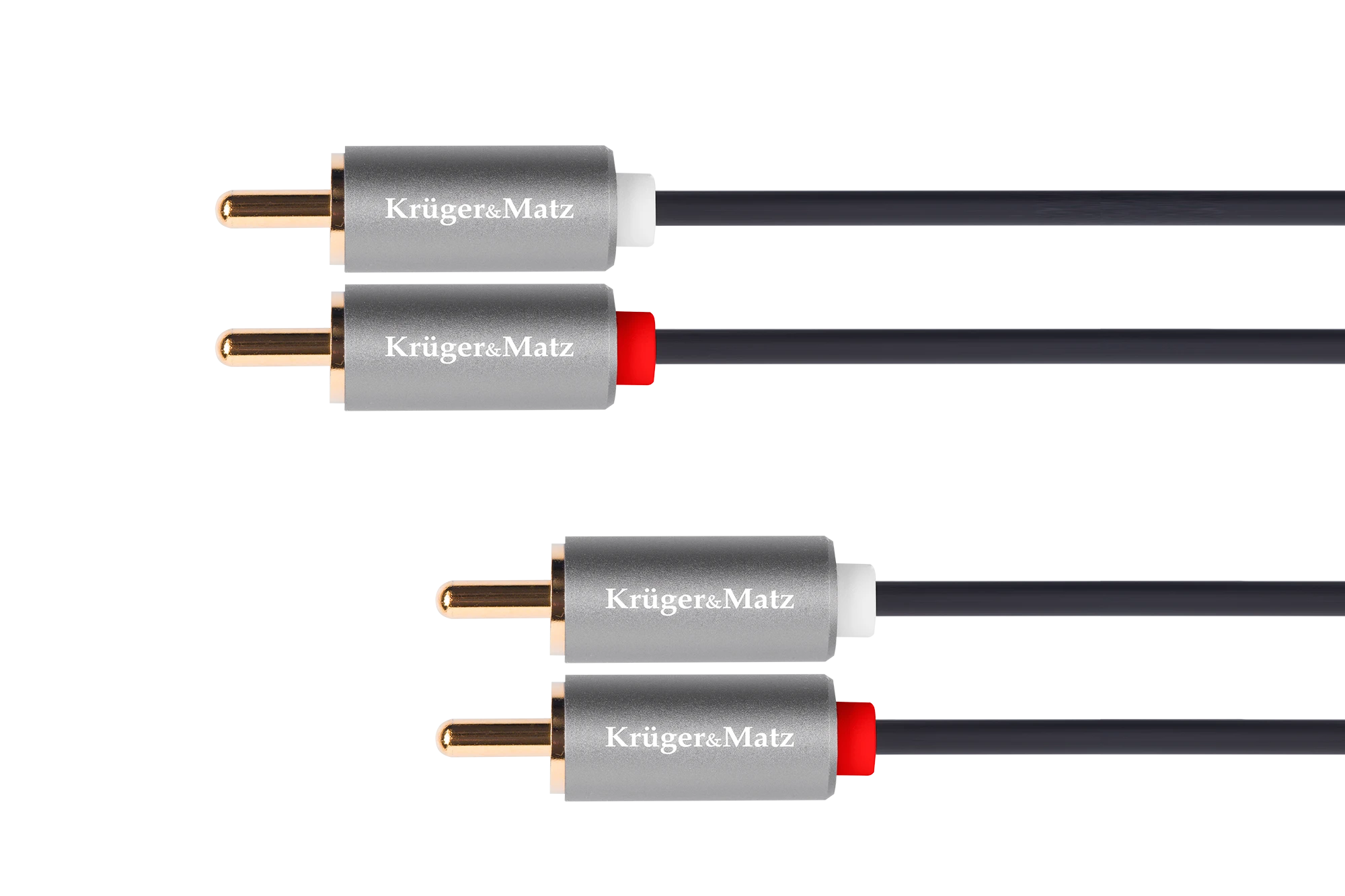 2RCA kabelio jungtys su firminiu žymėjimu