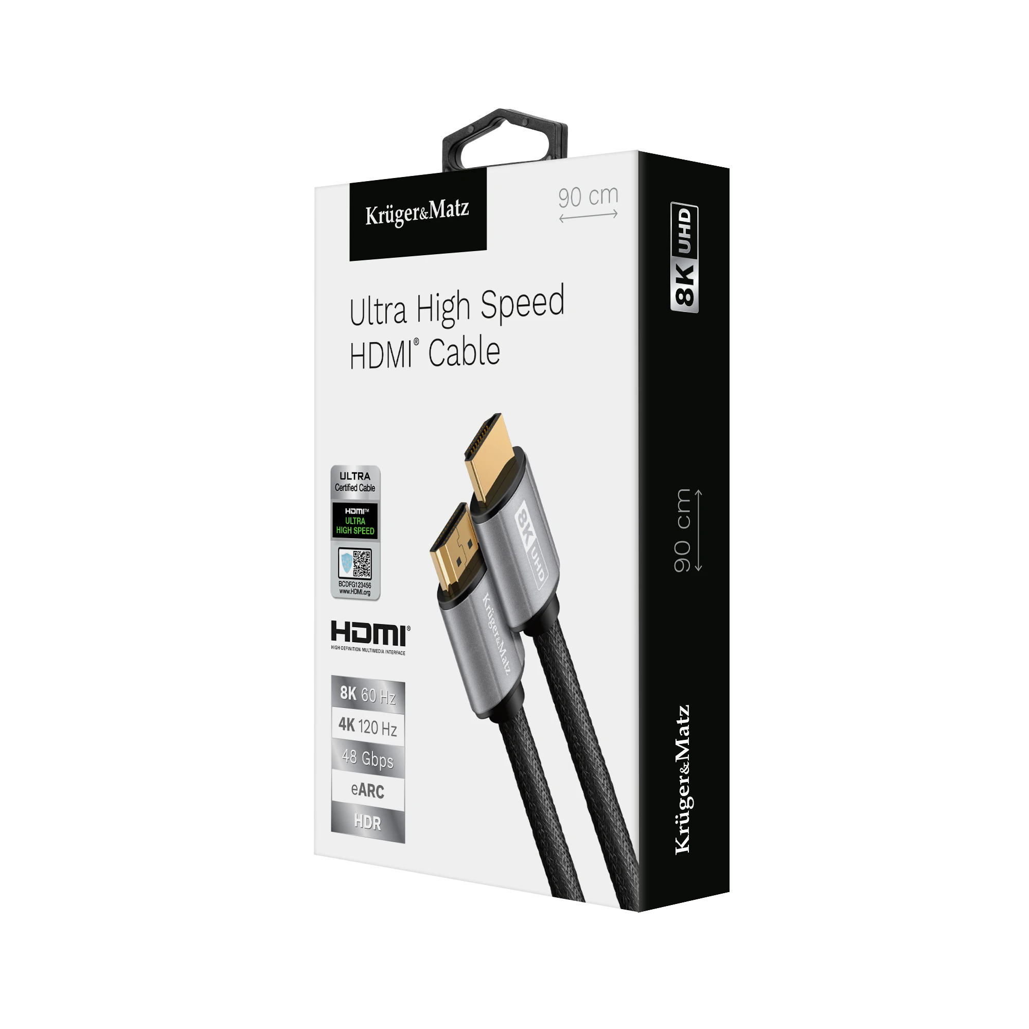 HDMI-HDMI 2.1 8K laidas 0.9 m Kruger & Matz