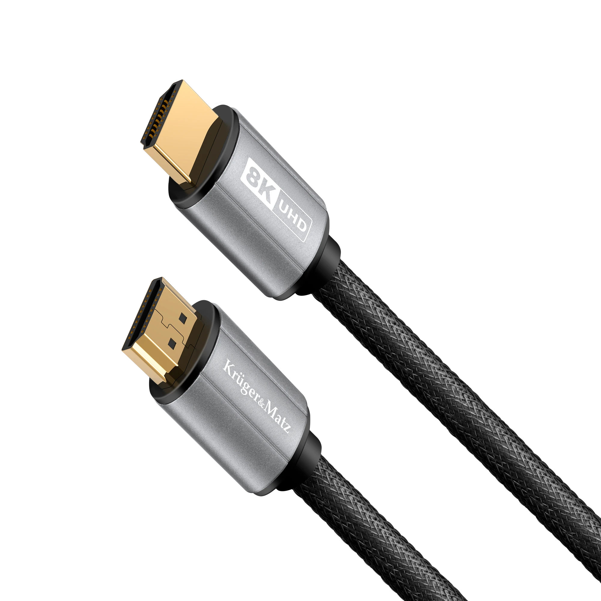 HDMI 2.1 laidas su metaliniais antgaliais