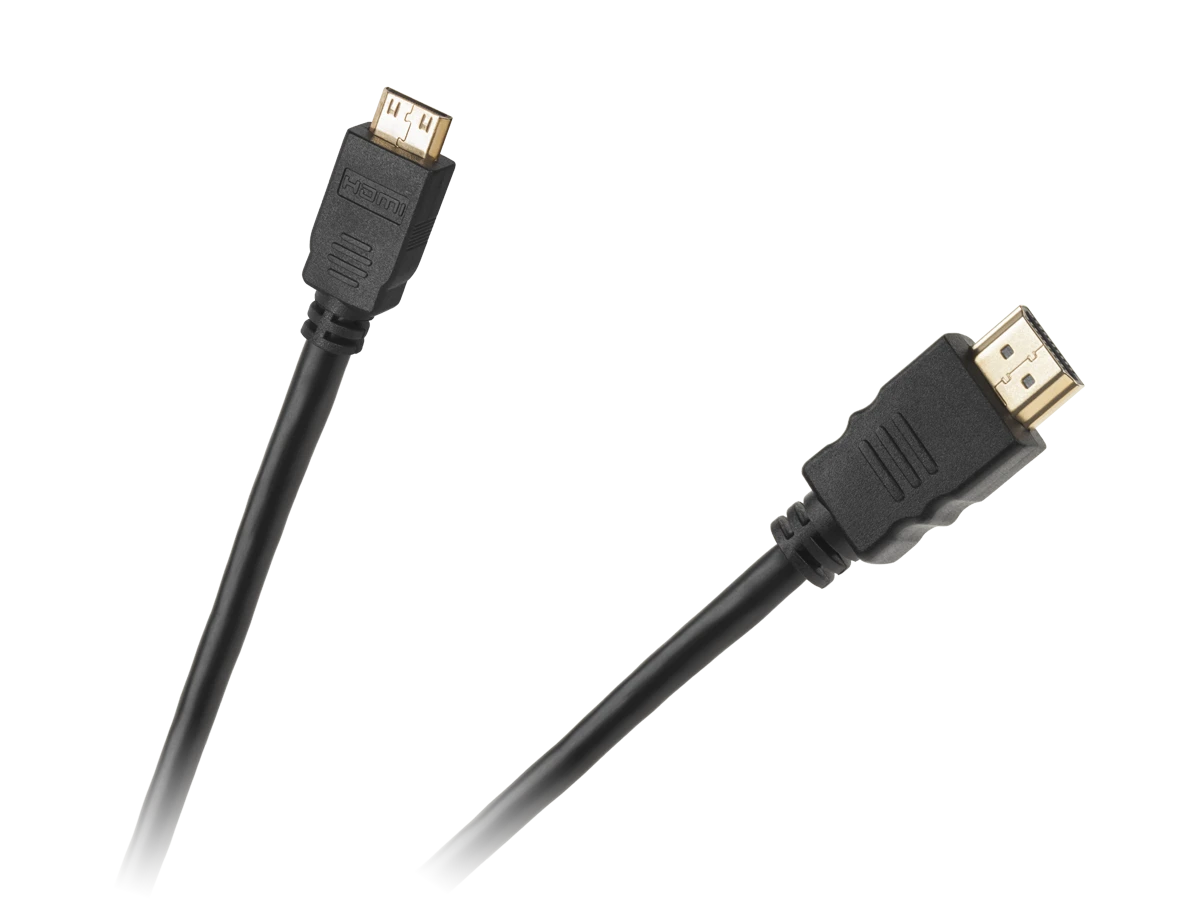HDMI į miniHDMI kabelio jungtys
